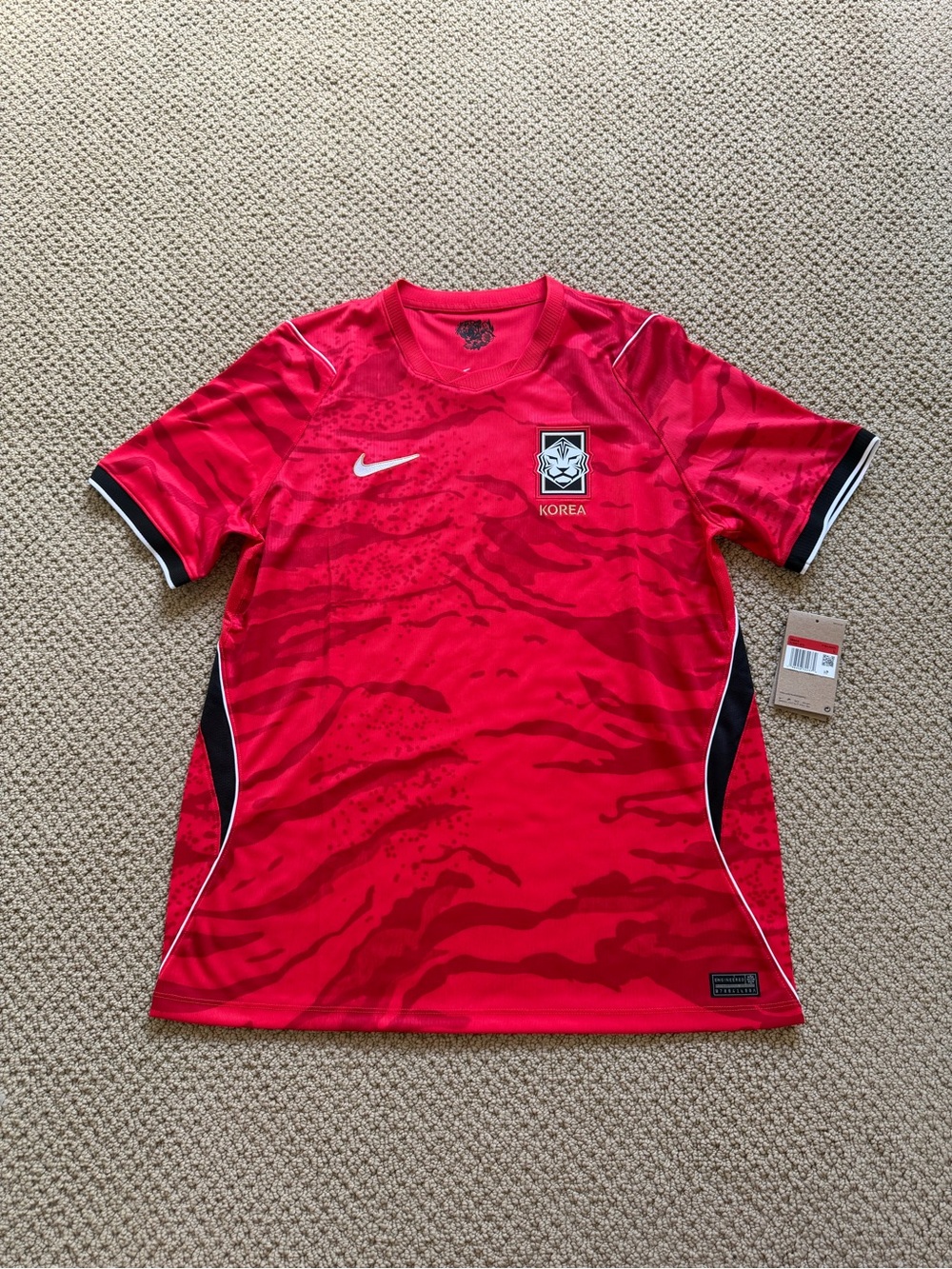 Nike South Korea KFA World Cup 2026 Stadium Home Jersey Global Red (Men’s Large)